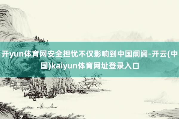 开yun体育网安全担忧不仅影响到中国阛阓-开云(中国)kaiyun体育网址登录入口