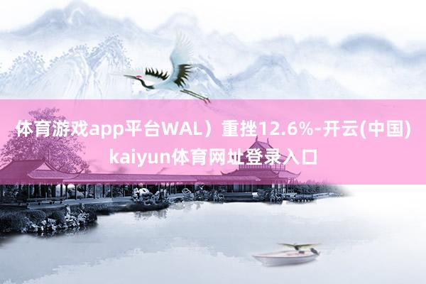 体育游戏app平台WAL)重挫12.6%-开云(中国)kaiyun体育网址登录入口