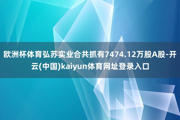 欧洲杯体育弘苏实业合共抓有7474.12万股A股-开云(中国)kaiyun体育网址登录入口