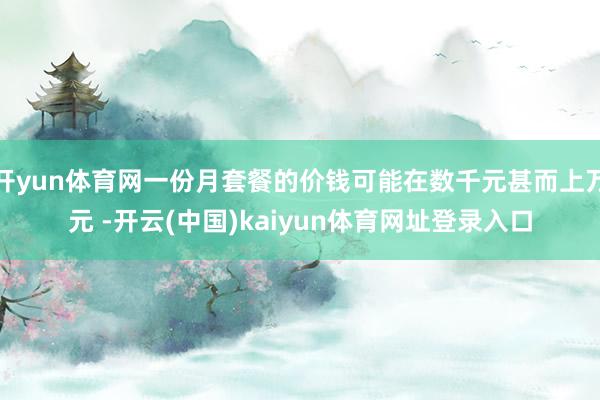 开yun体育网一份月套餐的价钱可能在数千元甚而上万元 -开云(中国)kaiyun体育网址登录入口